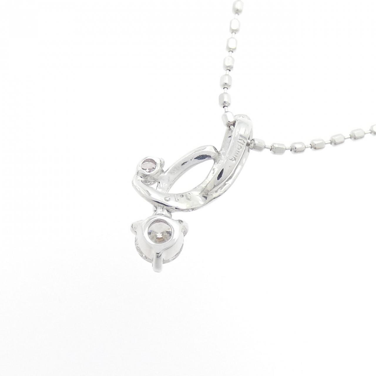 K18WG ダイヤモンド ネックレス 0.12CT