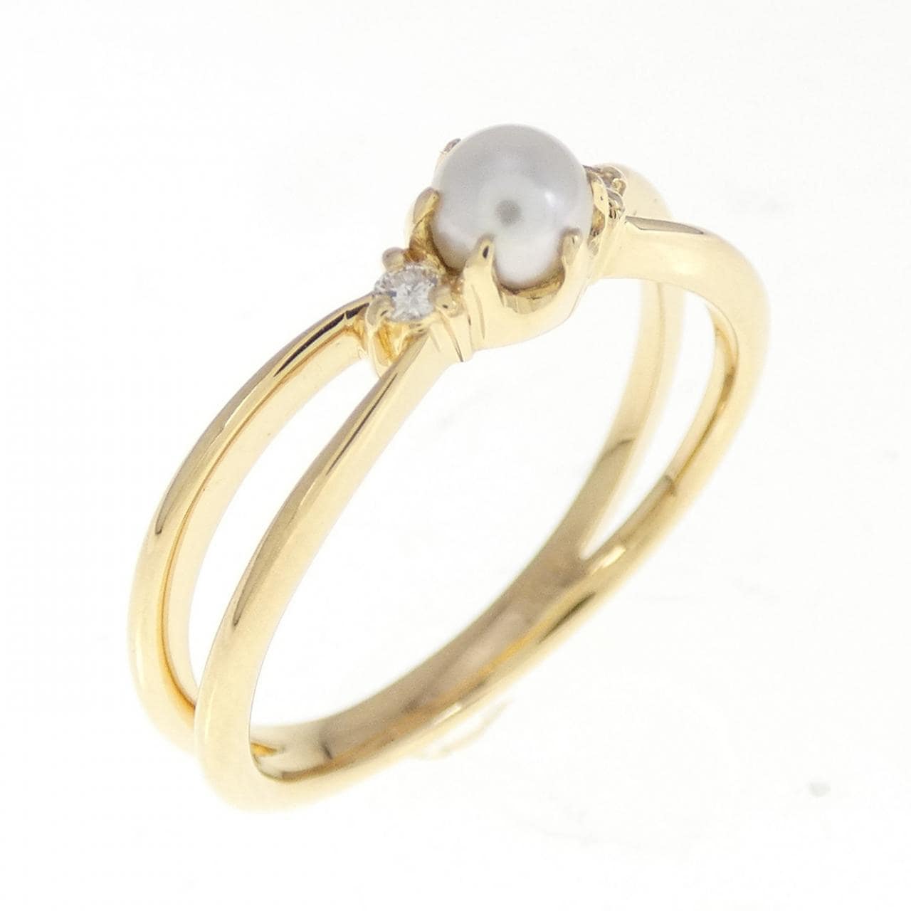 K18YG Akoya pearl ring 3.7mm