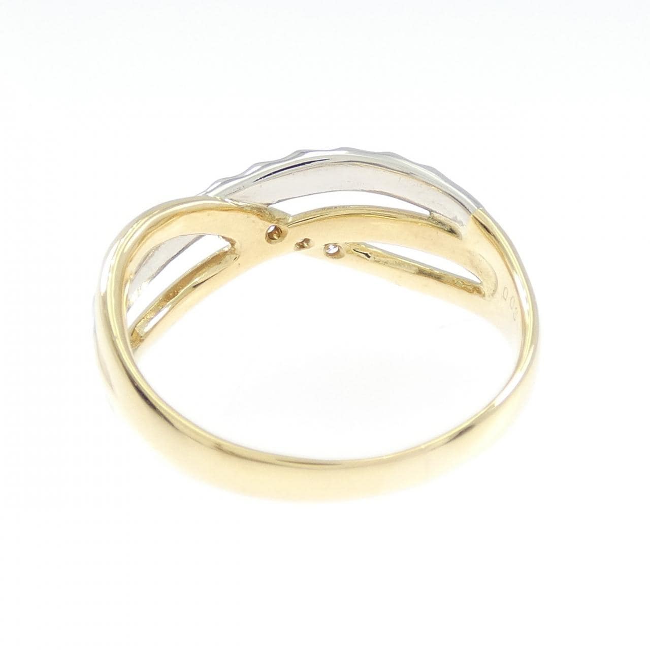 K18YG/PT900 ダイヤモンド リング 0.03CT