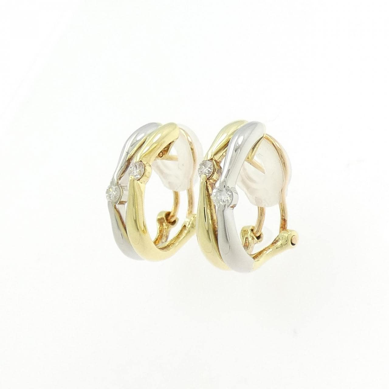 K18YG/PT900 ダイヤモンド ピアス/イヤリング 0.20CT