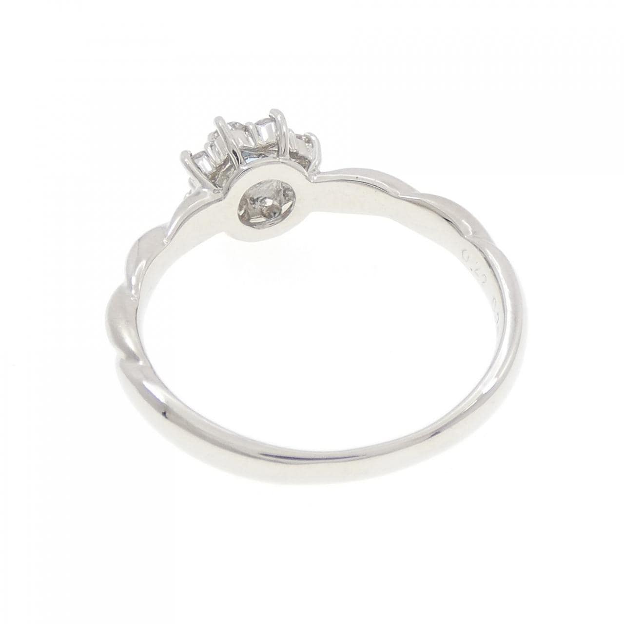PT900 Aquamarine Ring 0.22CT