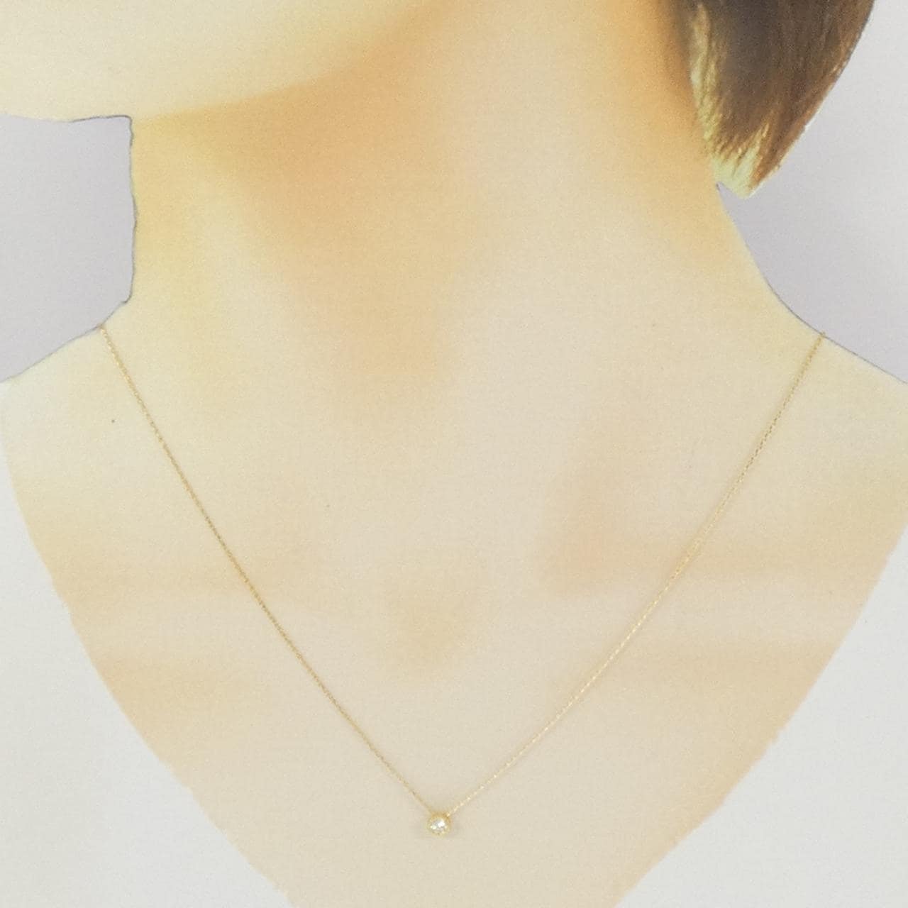 K18YG ダイヤモンド ネックレス 0.13CT