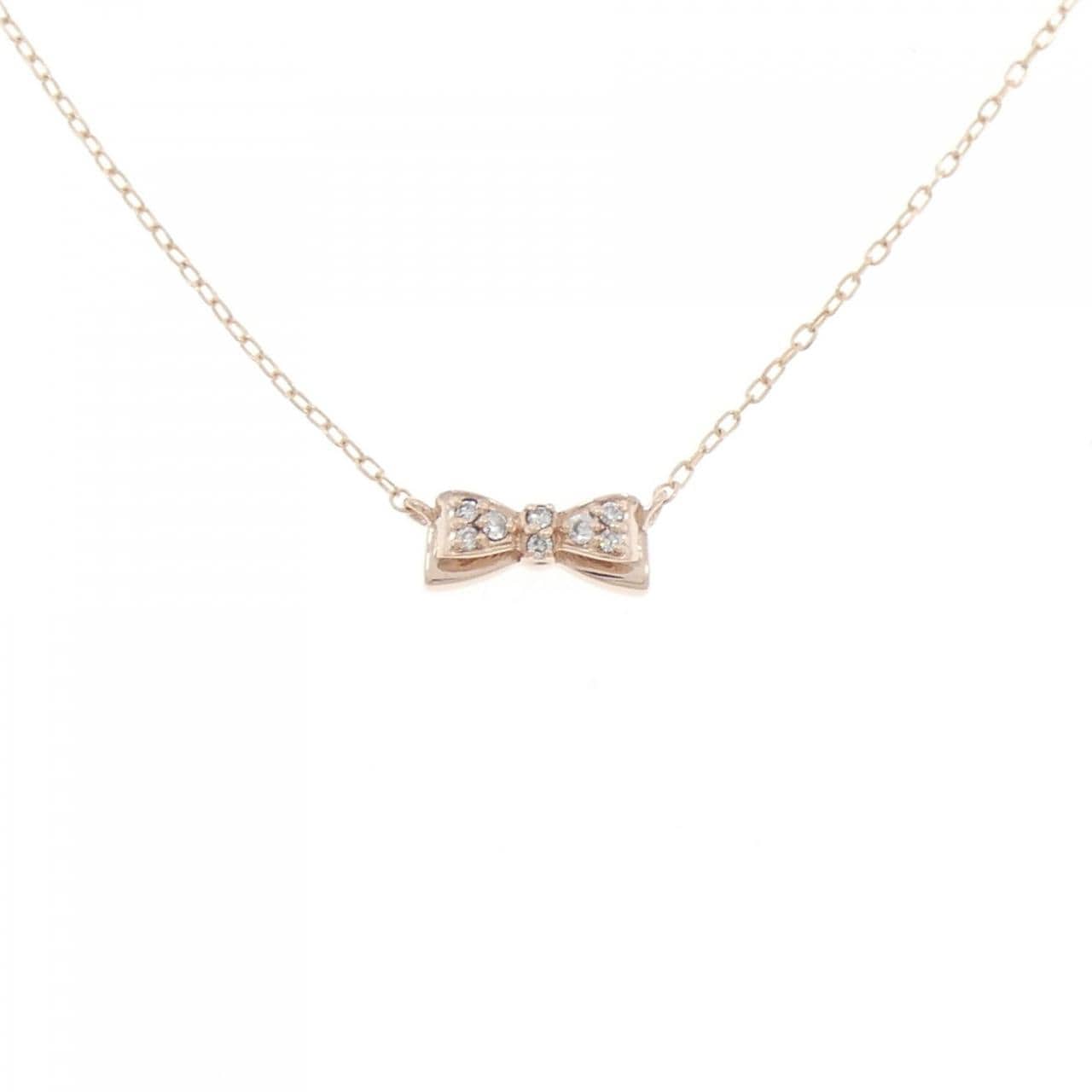 クミキョク K10PG ネックレス 0.05CT