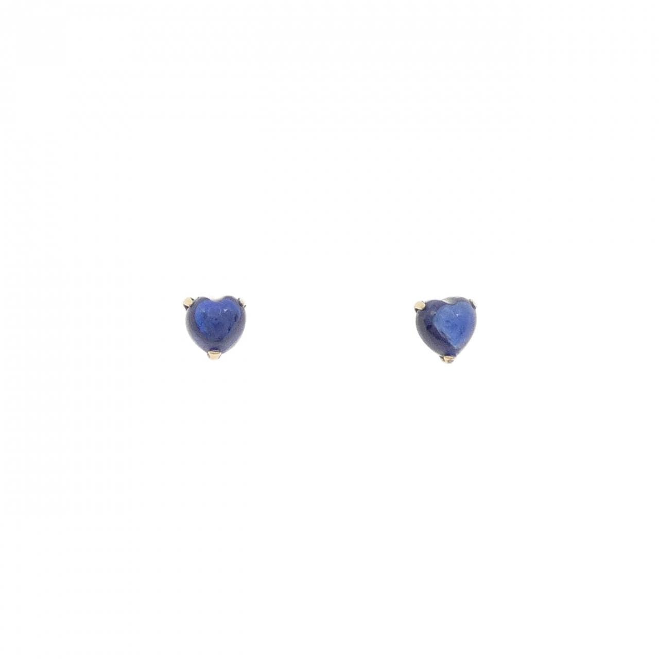 【新品】K18YG ハート サファイヤ ピアス 0.92CT