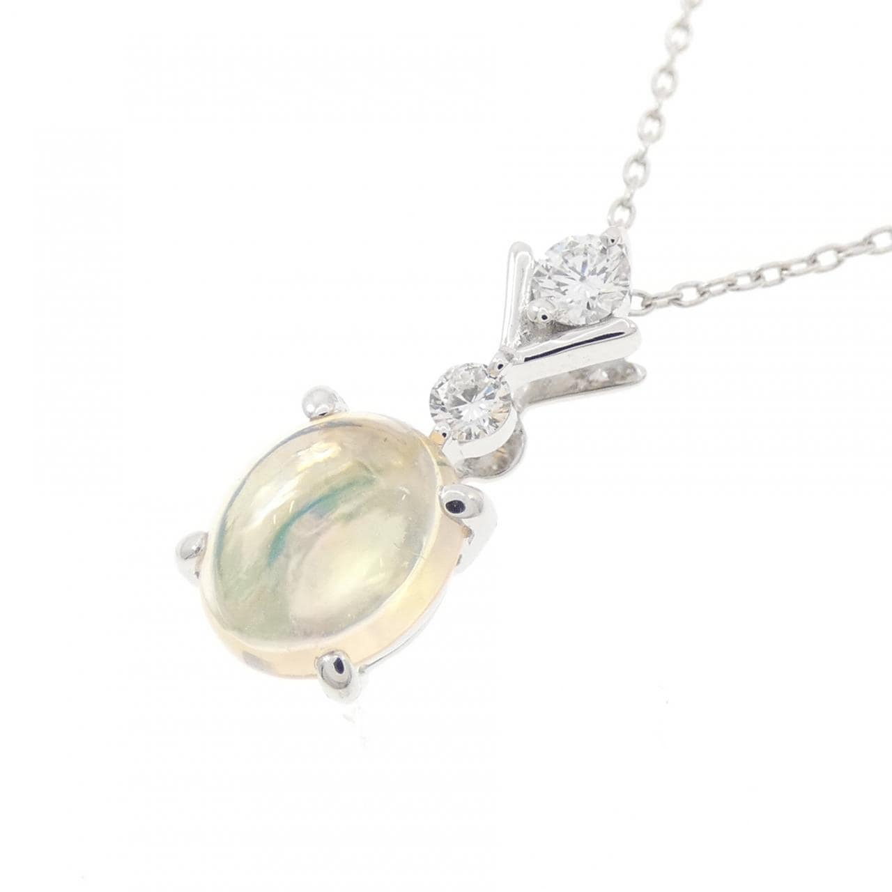 K18WG オパール ネックレス 1.13CT