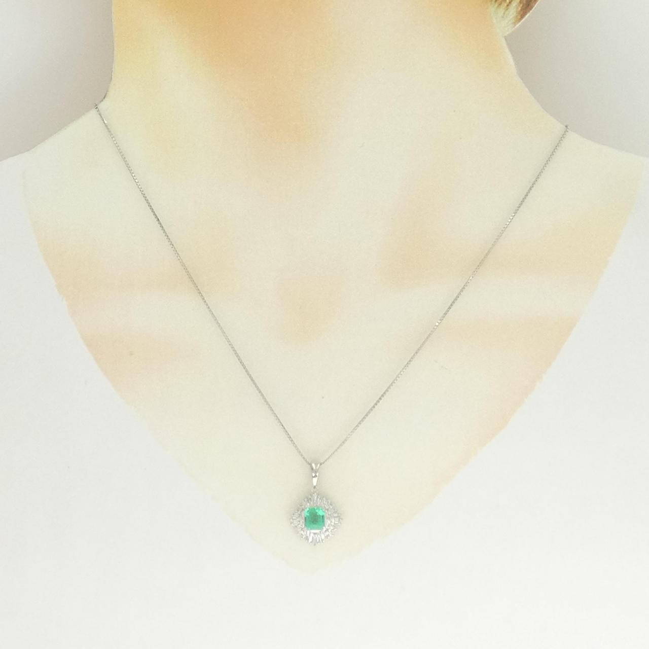 PT900/PT850 エメラルド ネックレス 0.725CT
