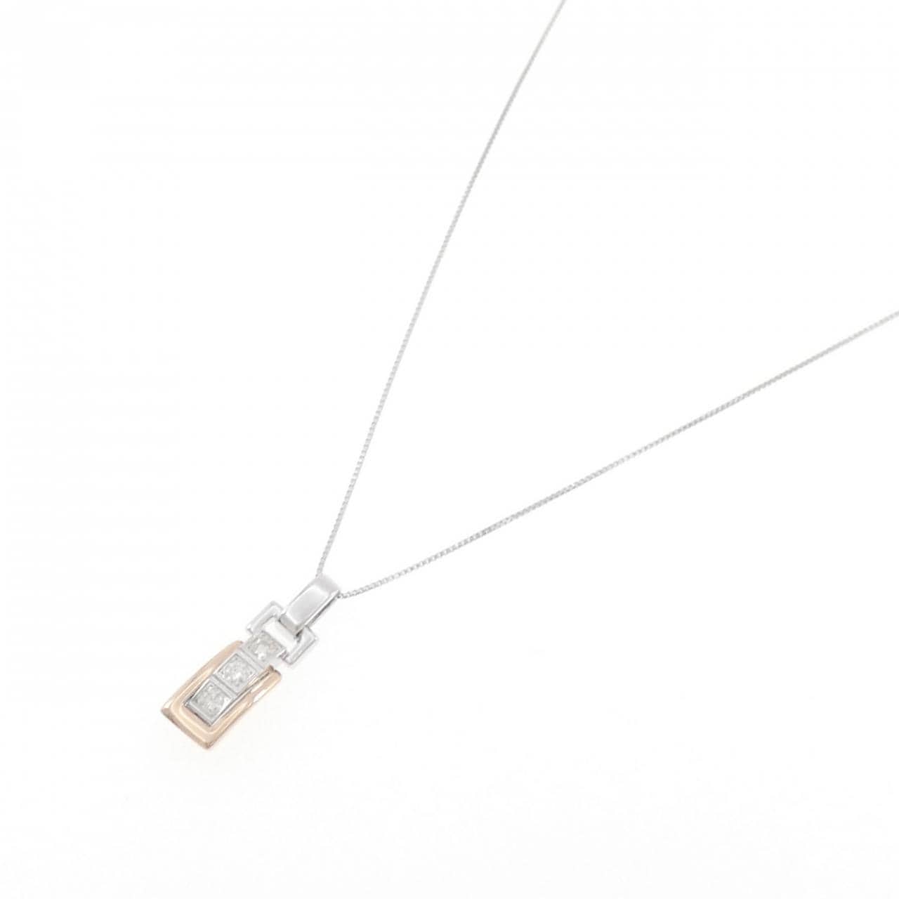 K18PG/K18WG ダイヤモンド ネックレス 0.13CT