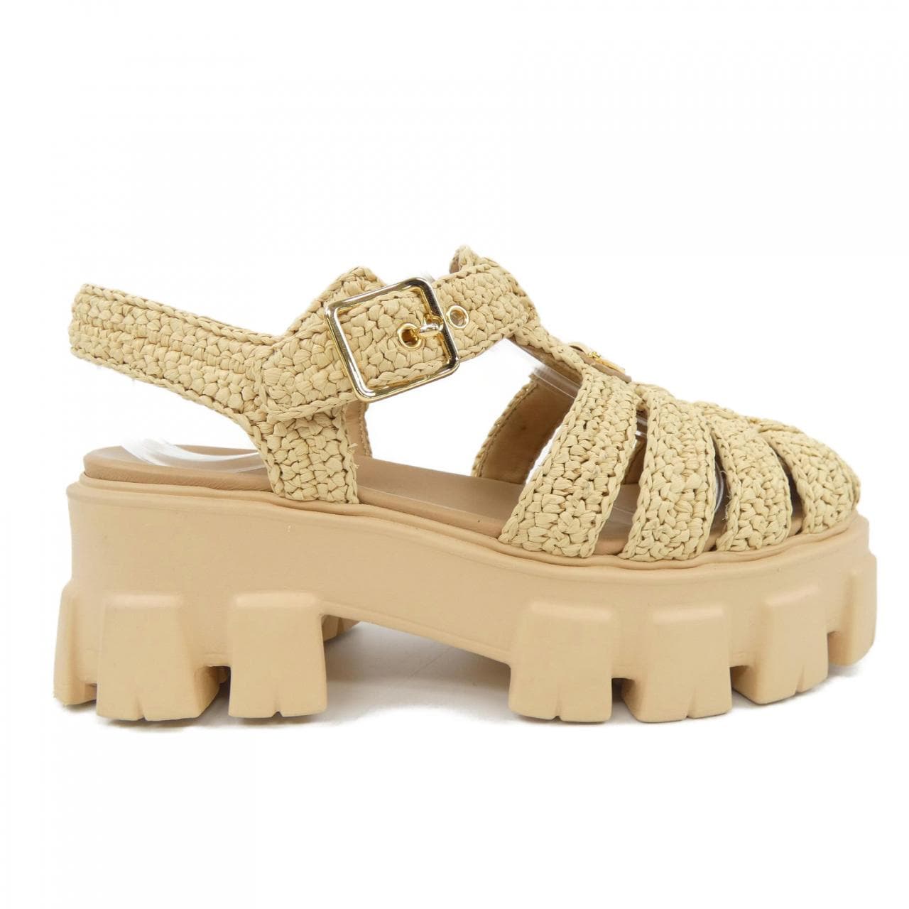 プラダ PRADA トライアングルロゴ 1X138N モノリス クロシェ サンダル