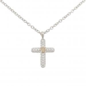 カシケイ クロス ダイヤモンド ネックレス 0.40CT