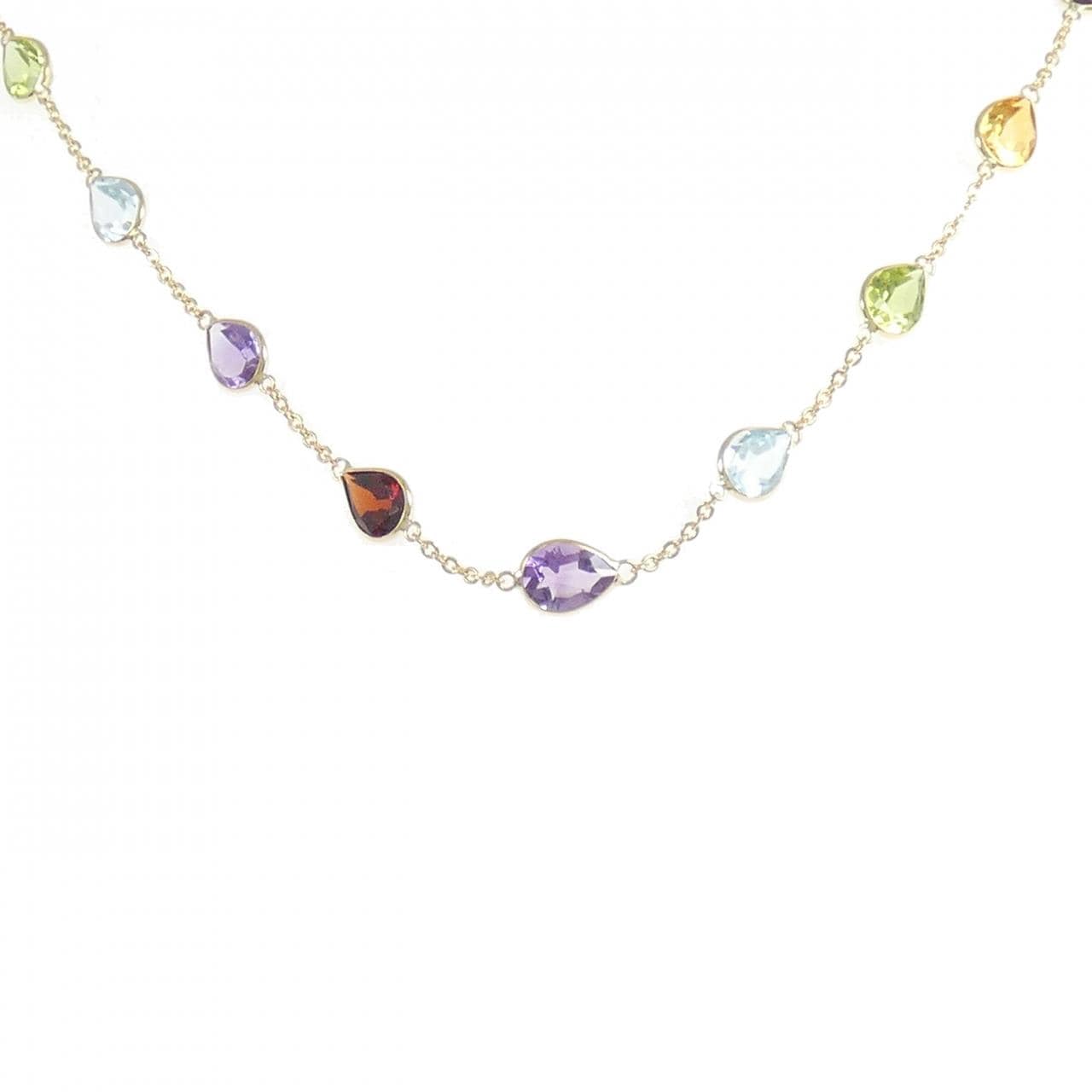 750YG カラーストーン ネックレス