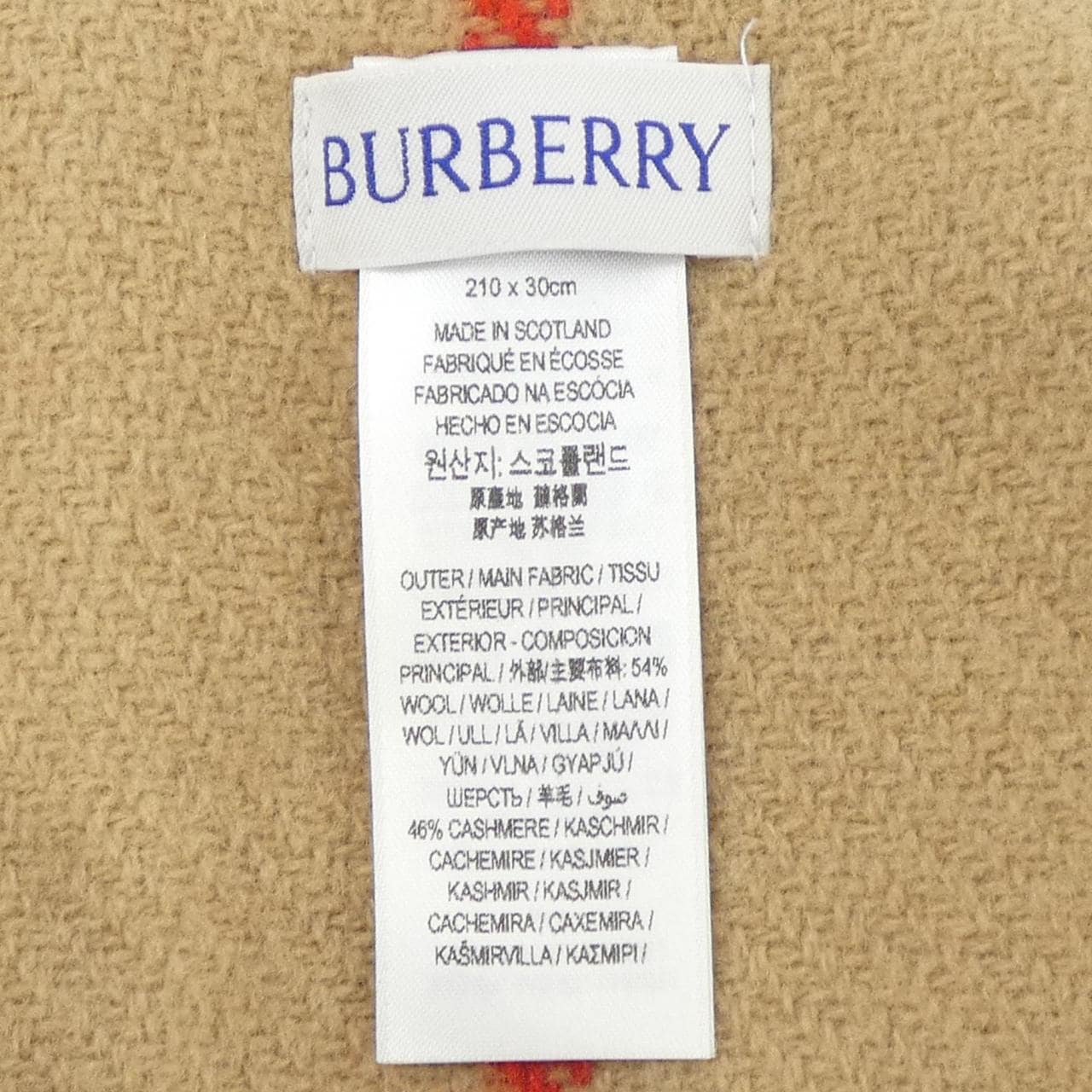 バーバリー BURBERRY 8077638 MUFFLER