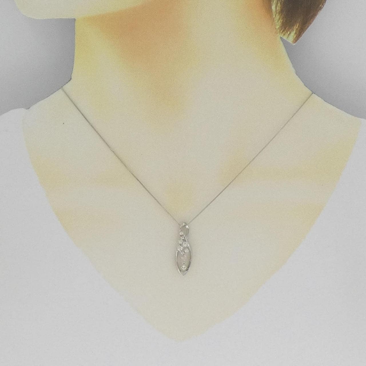 PT900/PT850 ダイヤモンド ネックレス 0.30CT