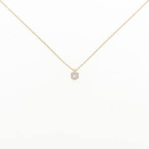 K18YG ソリティア ダイヤモンド ネックレス 0.09CT