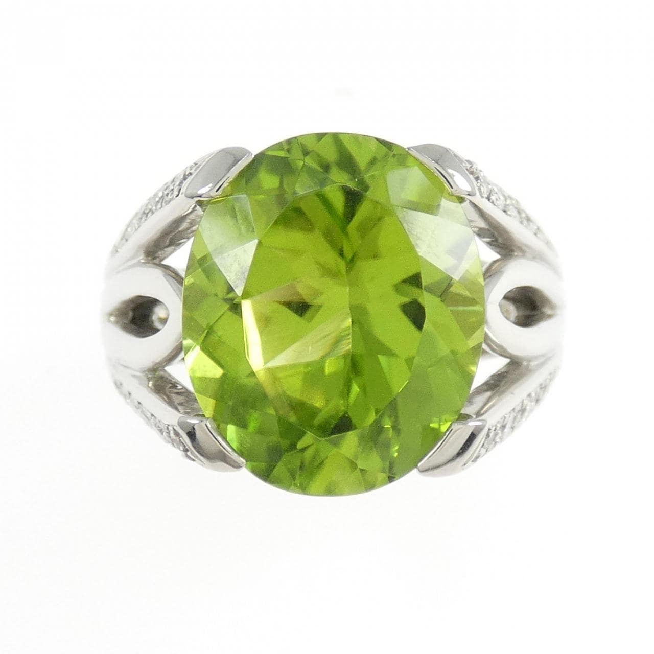 PT900 ペリドット リング 6.54CT
