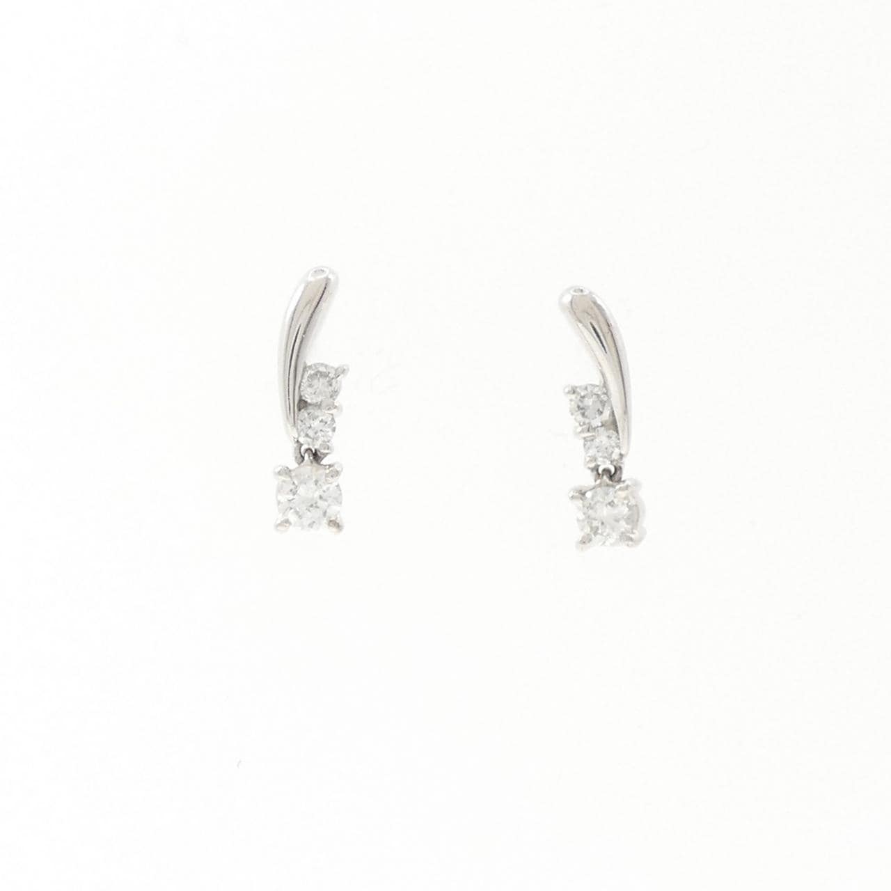 PT900 ダイヤモンド ピアス 0.30CT