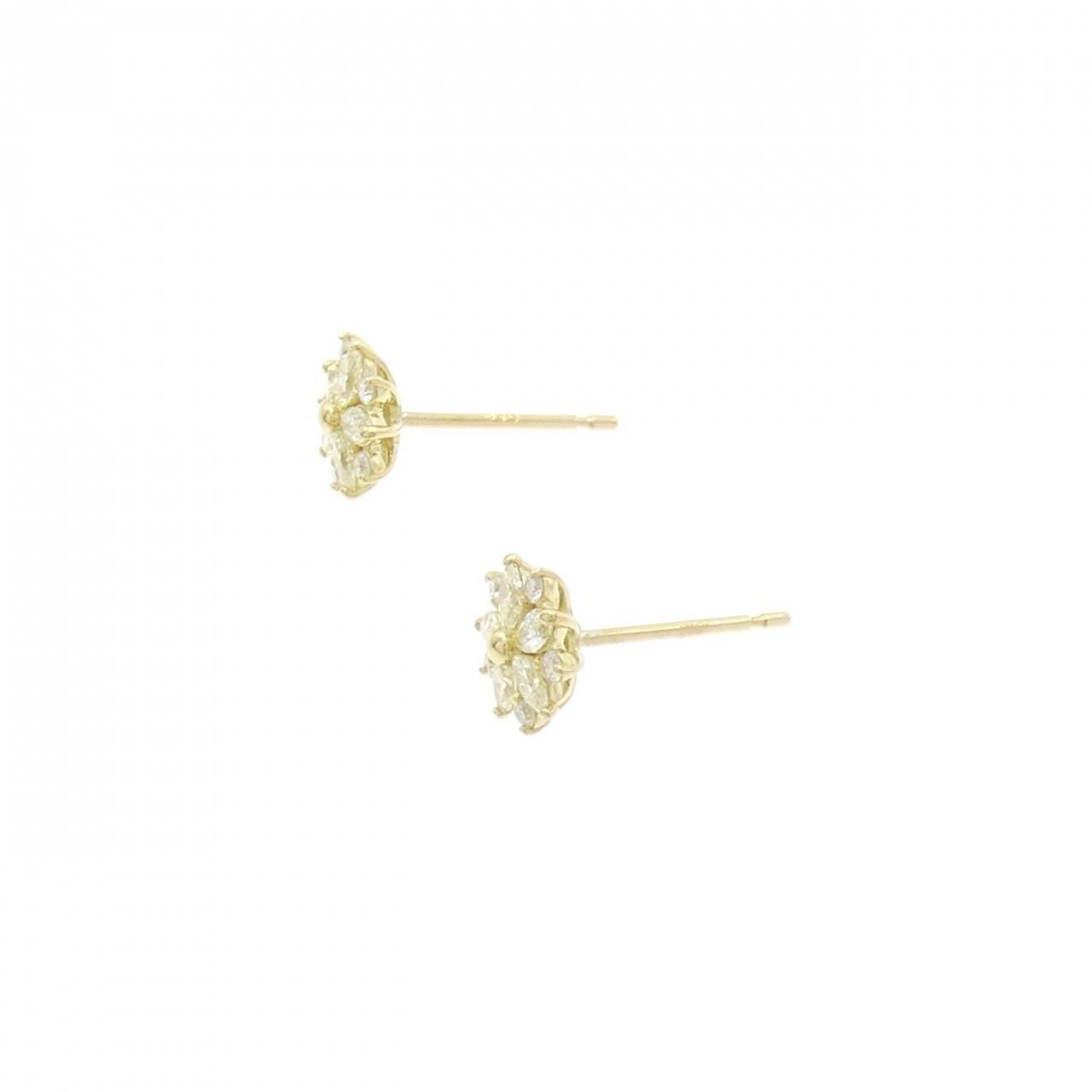 【新品】K18YG ダイヤモンド ピアス 0.30CT