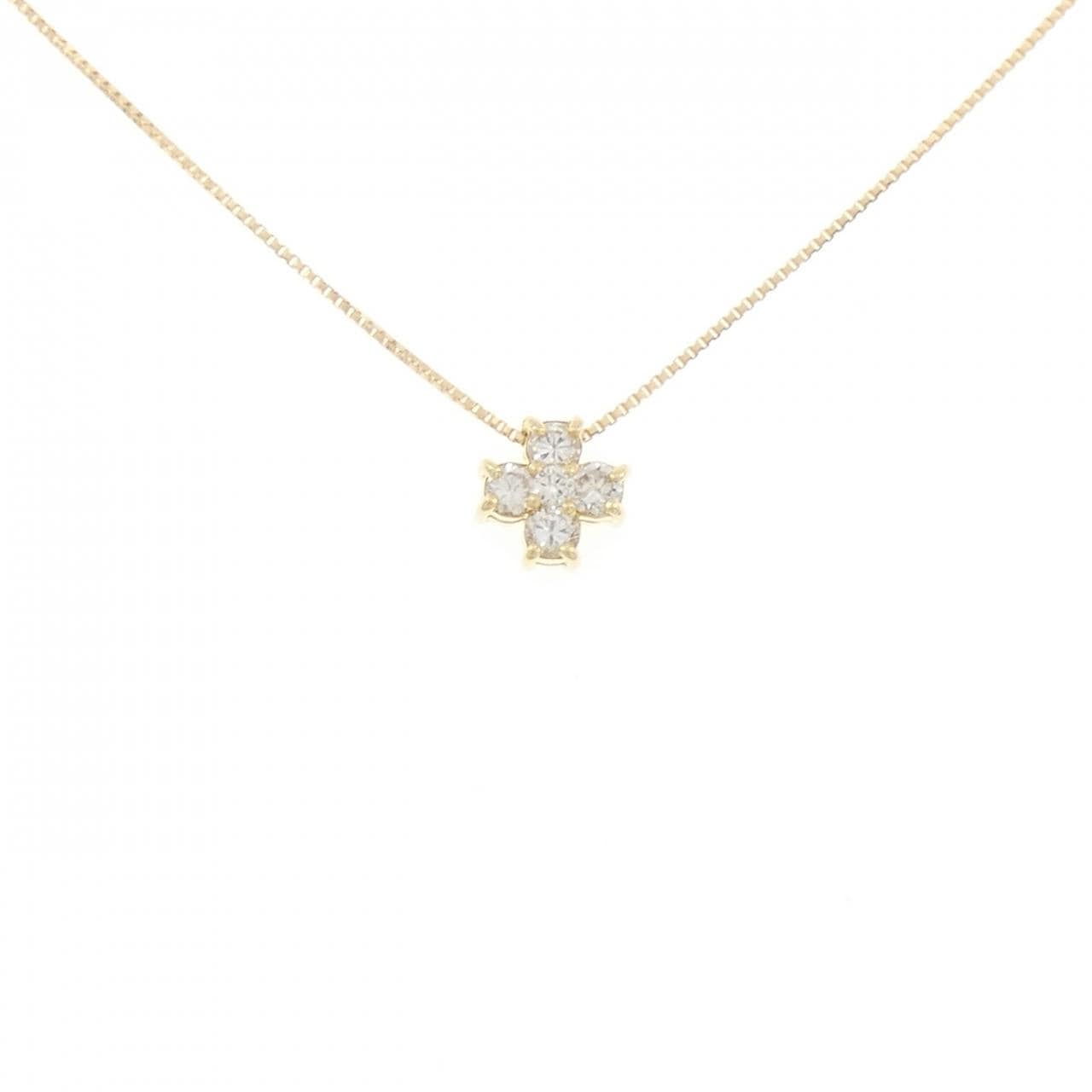 K18YG ダイヤモンド ネックレス 0.22CT