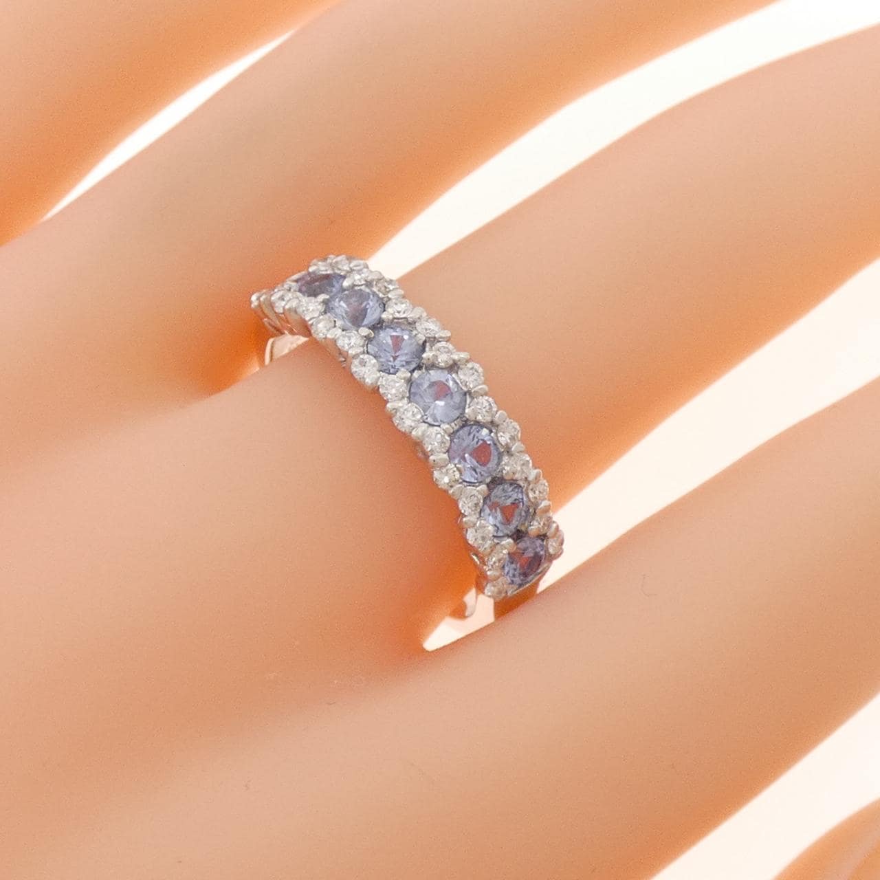 750WG サファイヤ リング 1.10CT