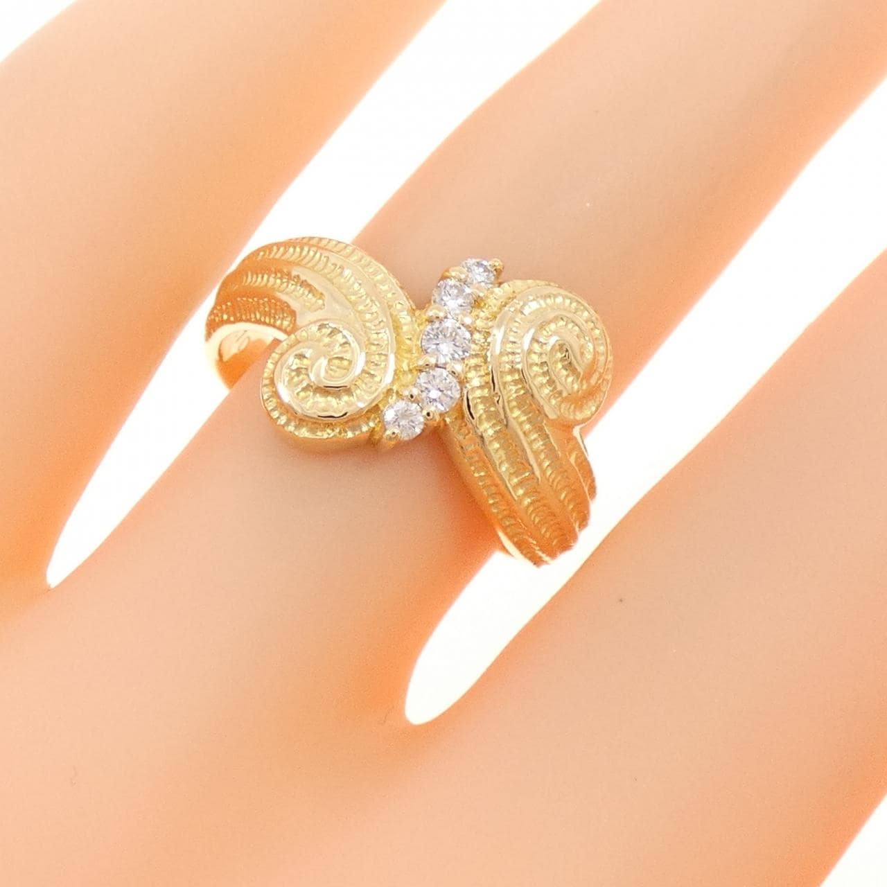 K18YG ダイヤモンド リング 0.10CT