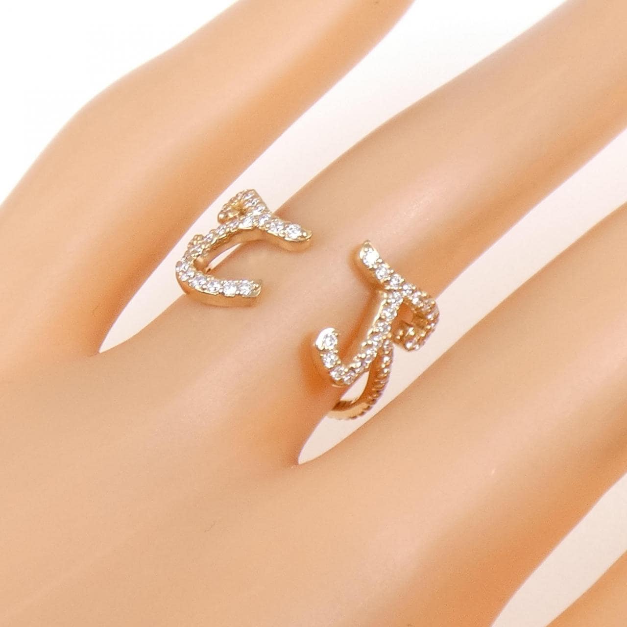 K18PG ダイヤモンド リング