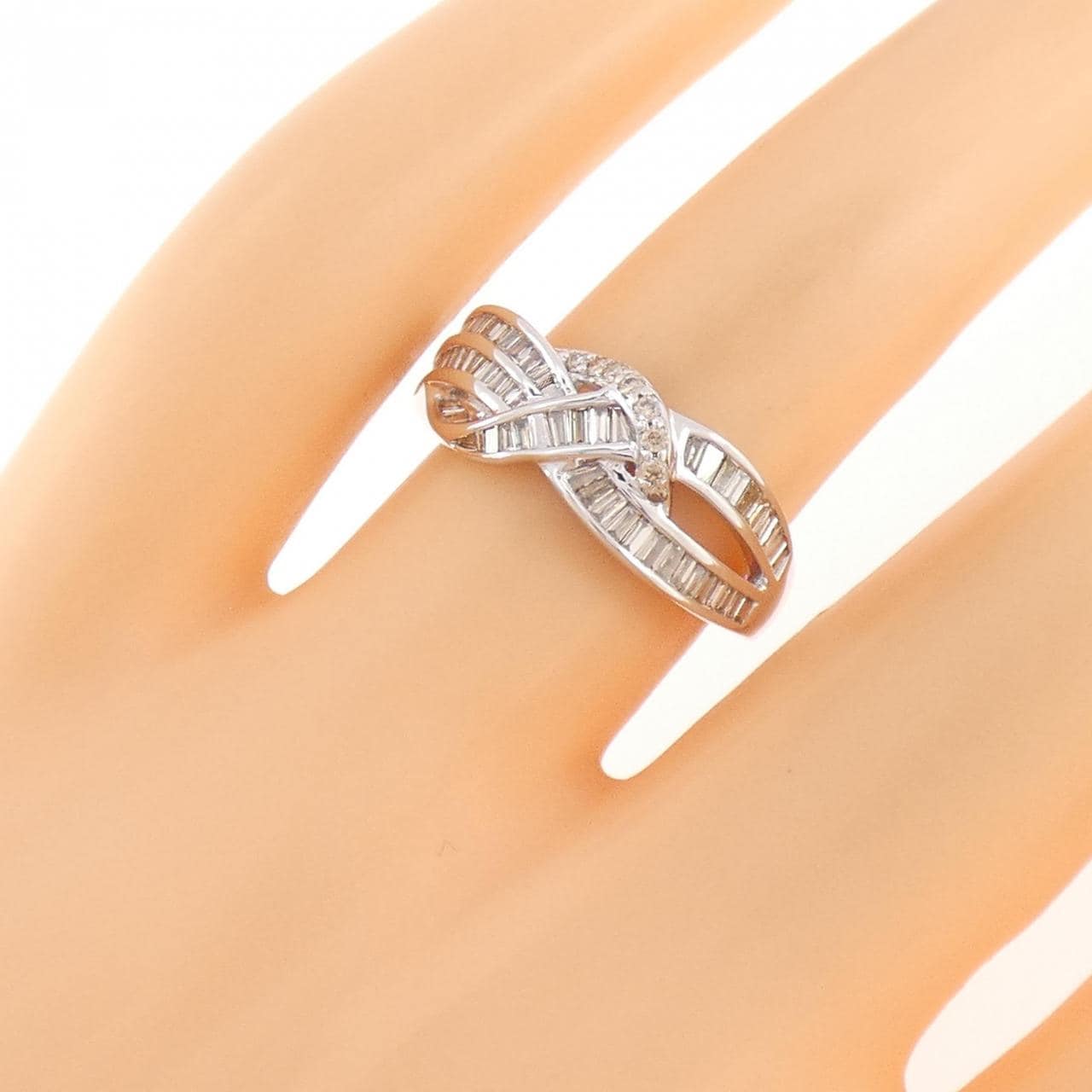 K18WG ダイヤモンド リング 0.50CT