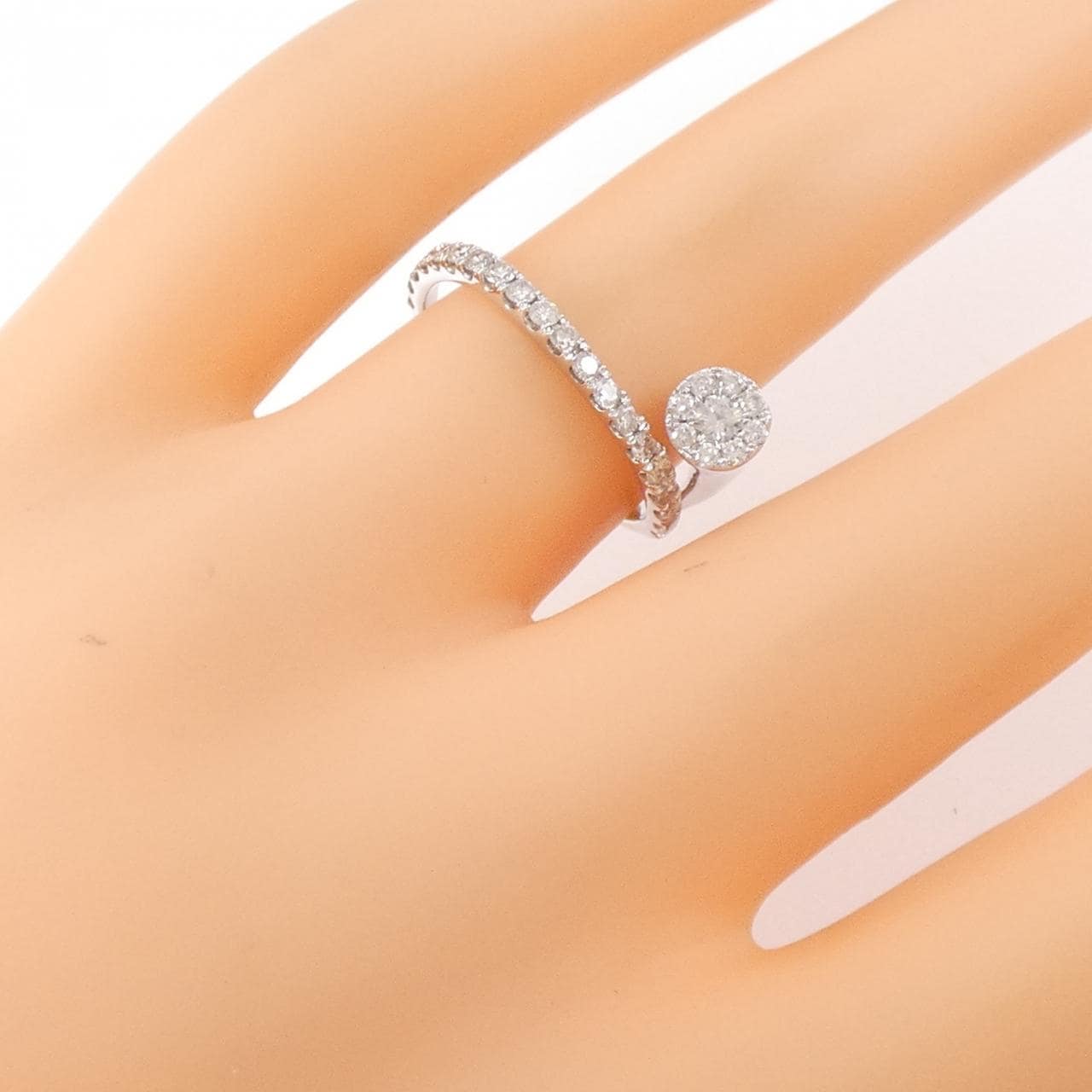 K18WG ダイヤモンド リング 0.50CT