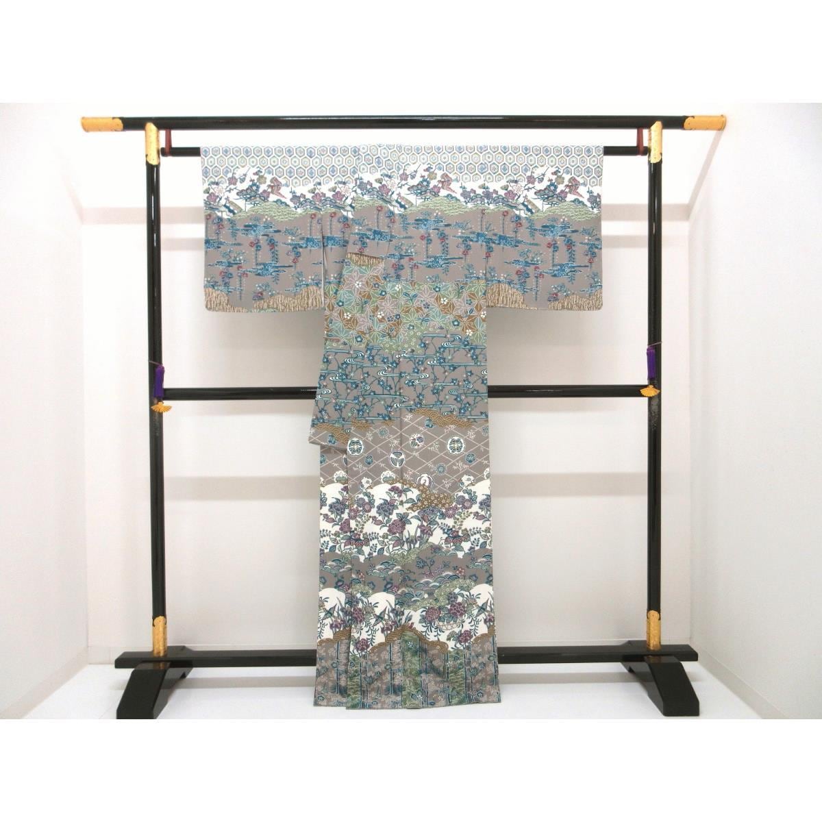 【未使用品】訪問着　友禅加工　身幅２Ｌ寸