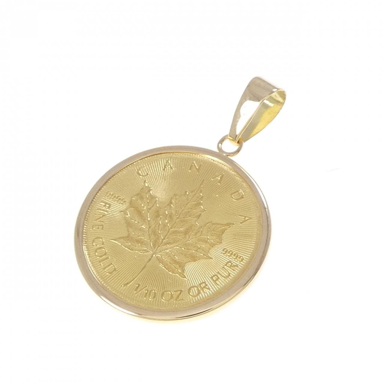 K18YG (框) 硬币吊坠