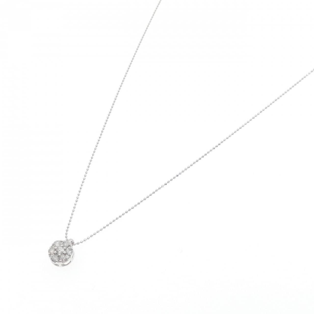 K14WG ダイヤモンド ネックレス 0.20CT