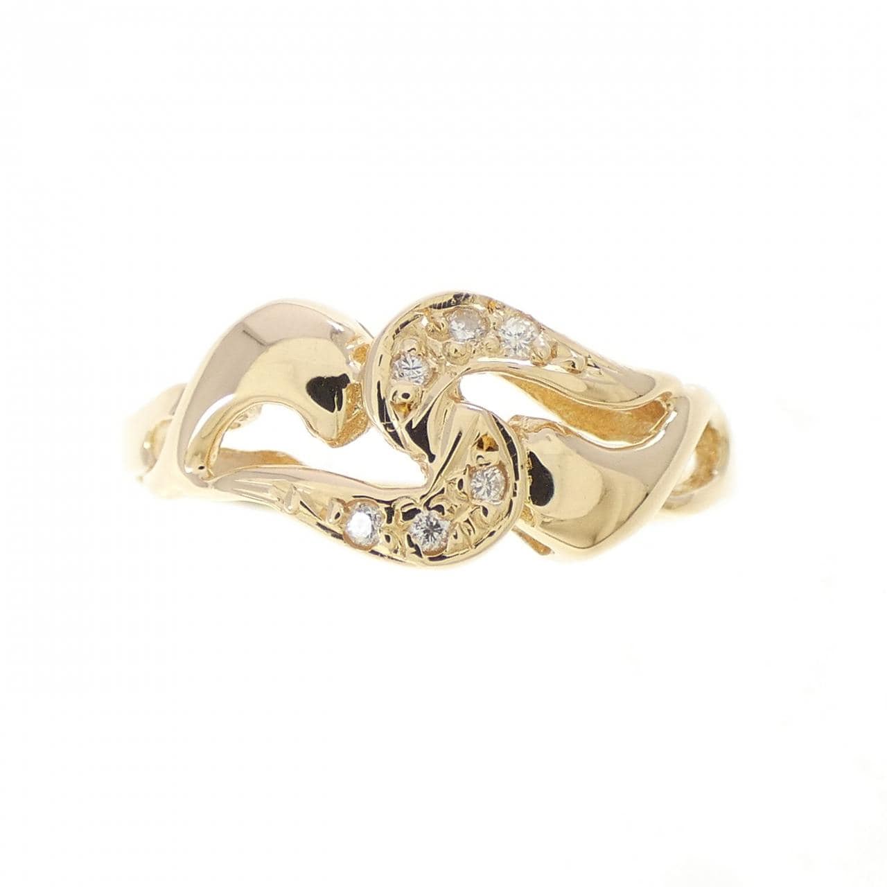 K18YG ダイヤモンド リング 0.03CT