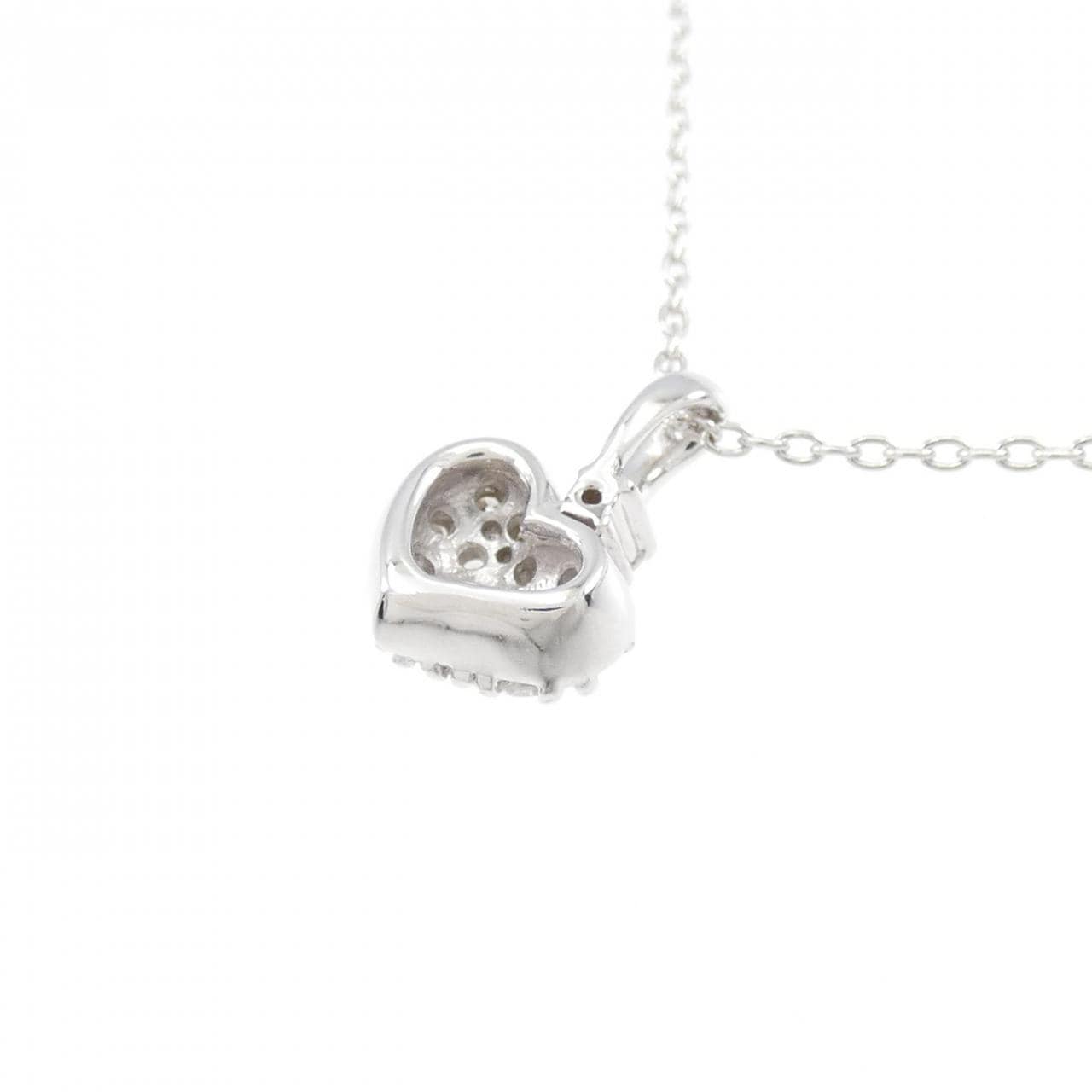 K10WG Heart Diamond Necklace 0.14CT