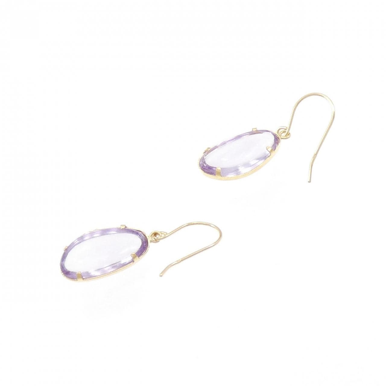 [BRAND NEW] K18YG amethyst earrings