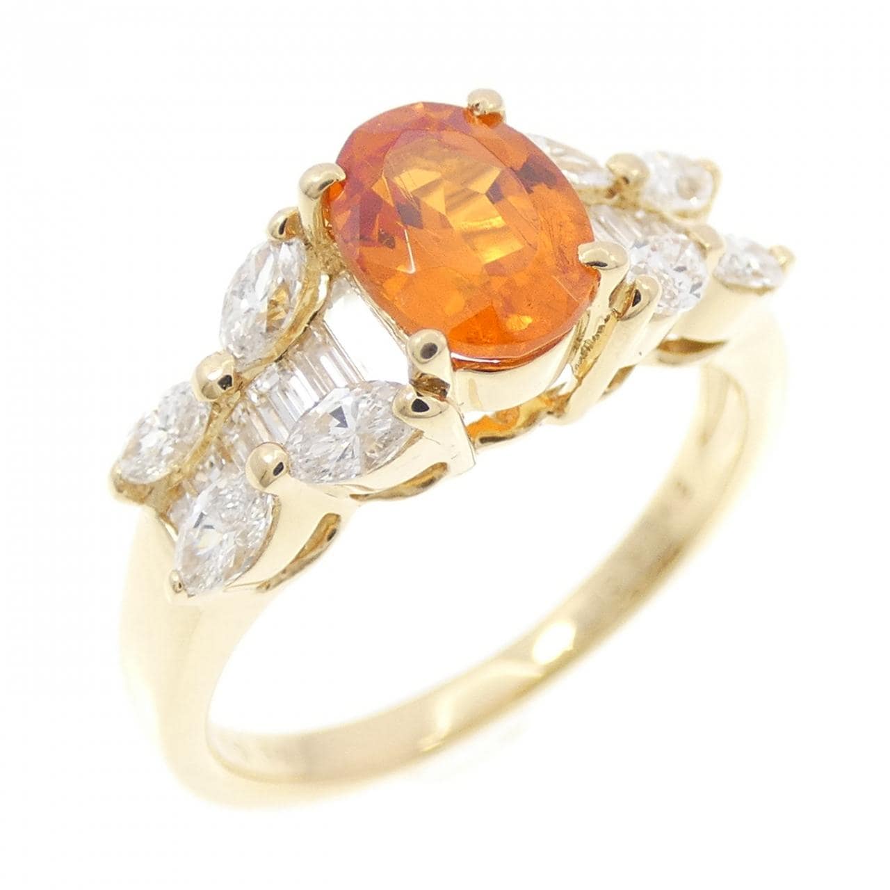 K18YG ガーネット リング 1.26CT