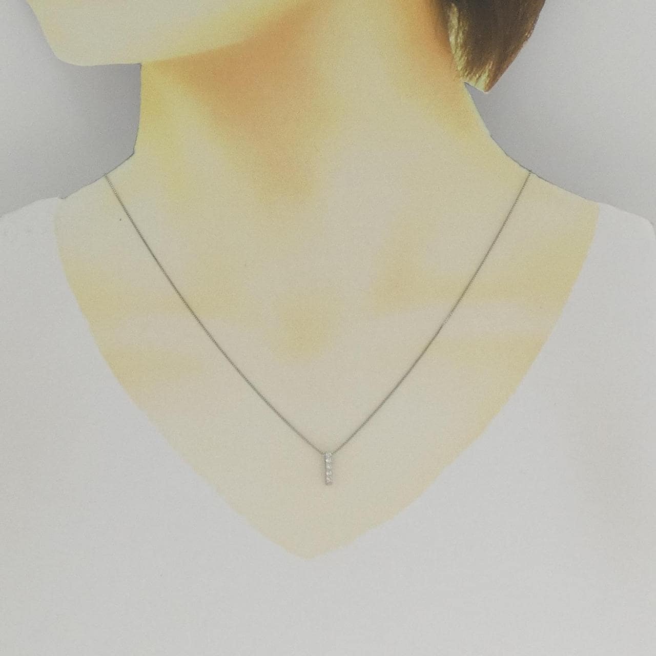 PT900/PT850 Diamond Necklace 0.10CT