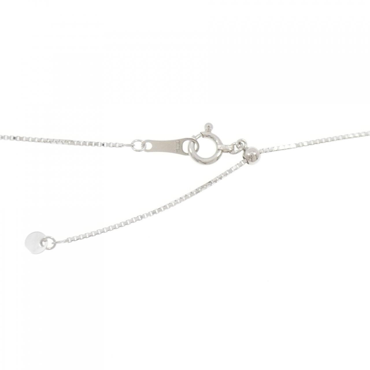 K18WG フラワー ダイヤモンド ネックレス 0.50CT