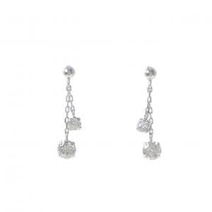 【新品】K18WG ダイヤモンド ピアス 0.50CT