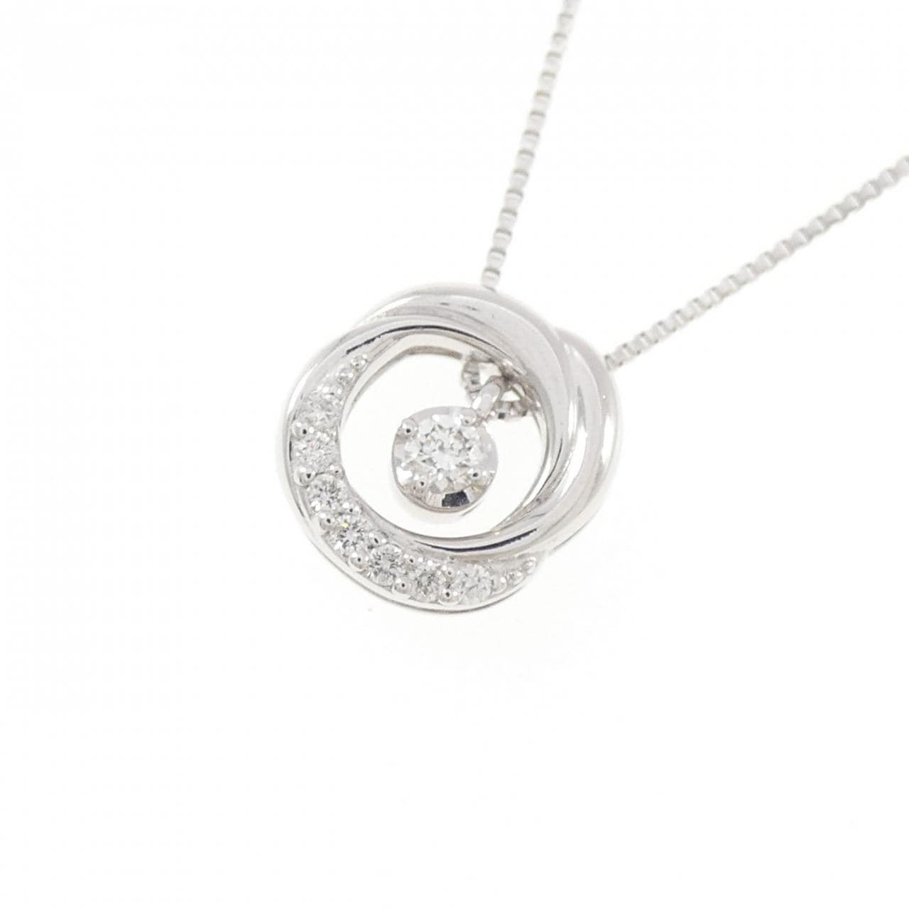 K18WG ダイヤモンド ネックレス 0.04CT