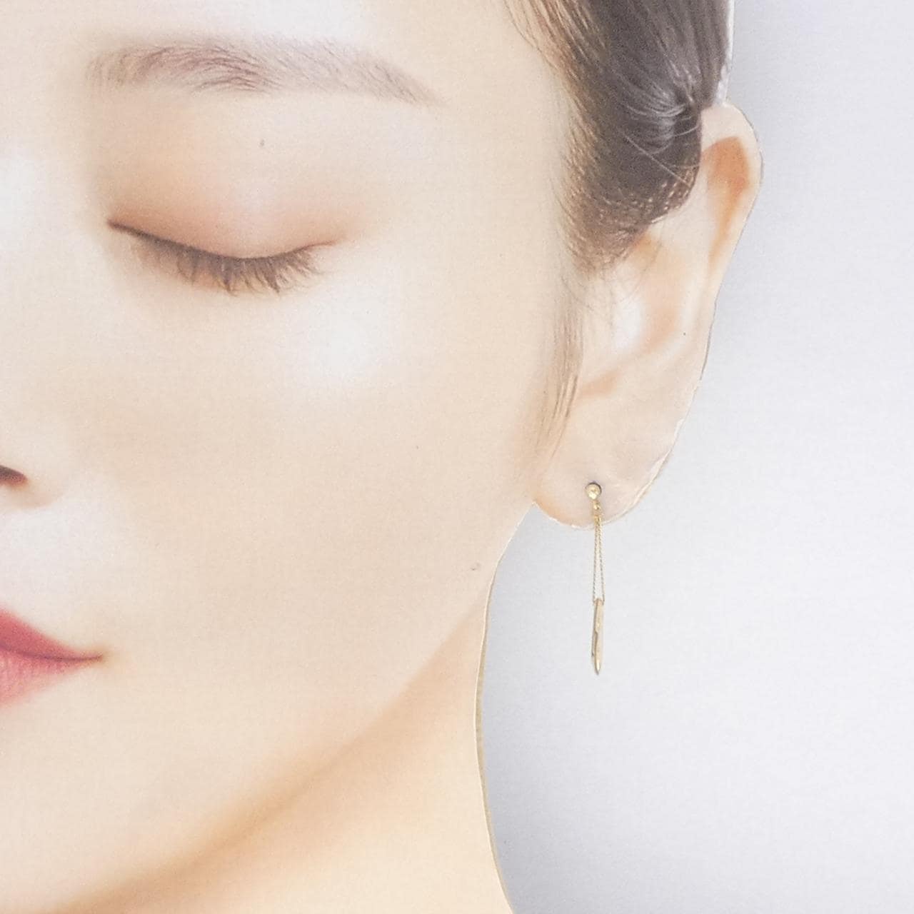 K18YG ハート ピアス