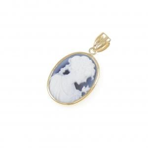 K18YG メノウカメオ ペンダント