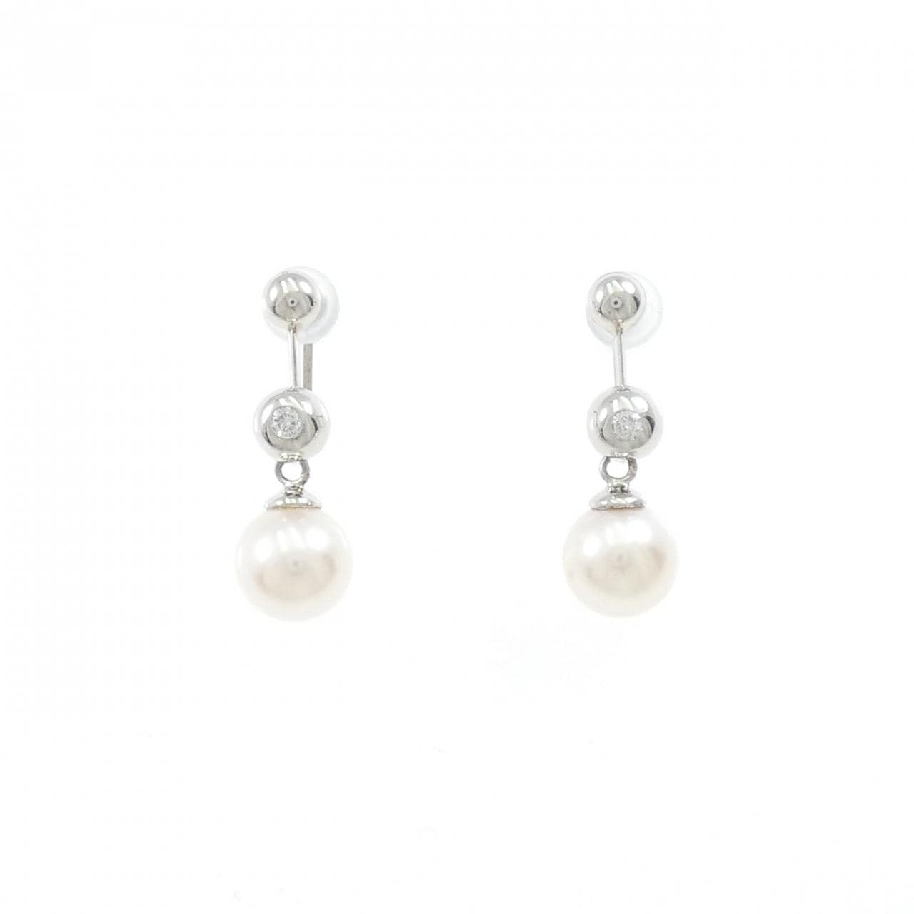 PT900 アコヤパール イヤリング 7.6mm