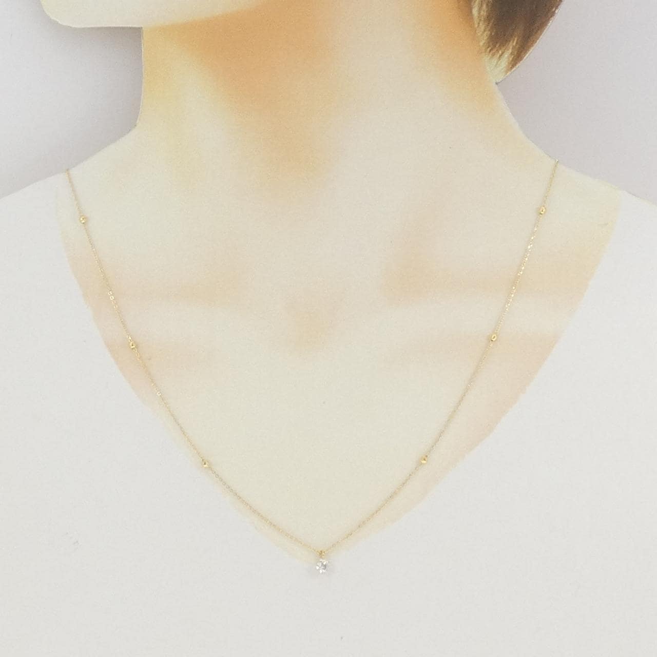 K18YG ダイヤモンド ネックレス 0.207CT
