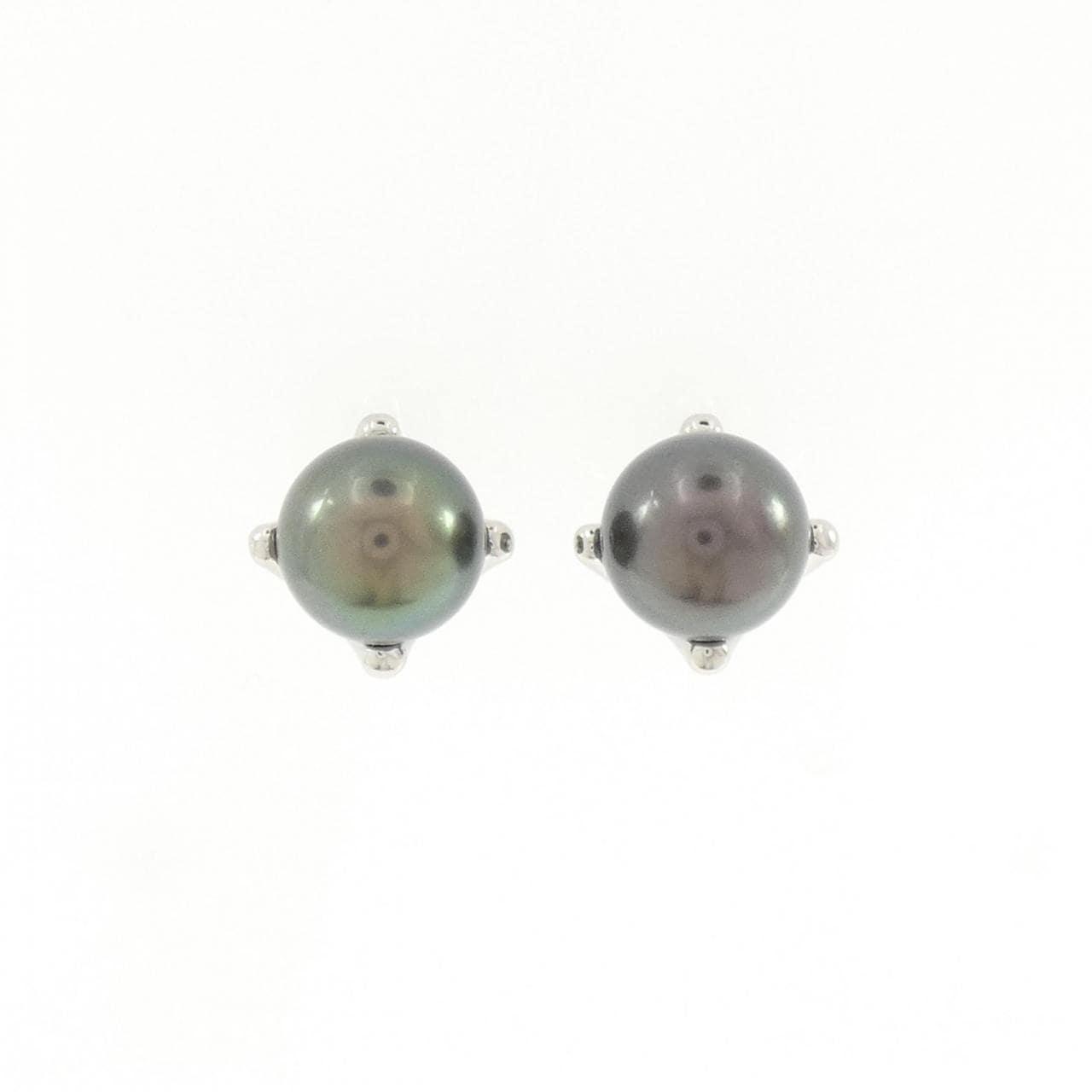 タサキ 黒蝶パール ピアス 9.3mm
