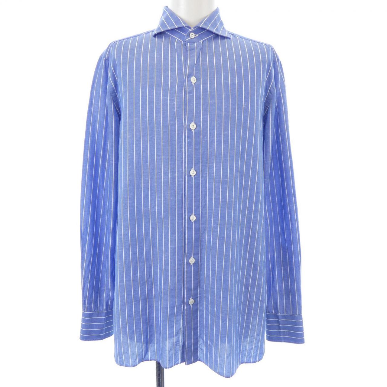 ルイジボレッリ Luigi Borrelli シャツ リネン XSサイズ クリーニング