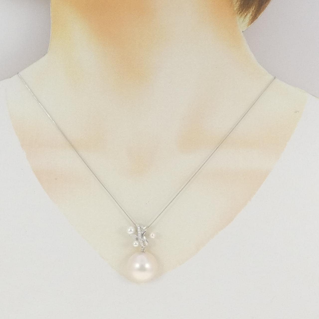 K18WG パール ネックレス