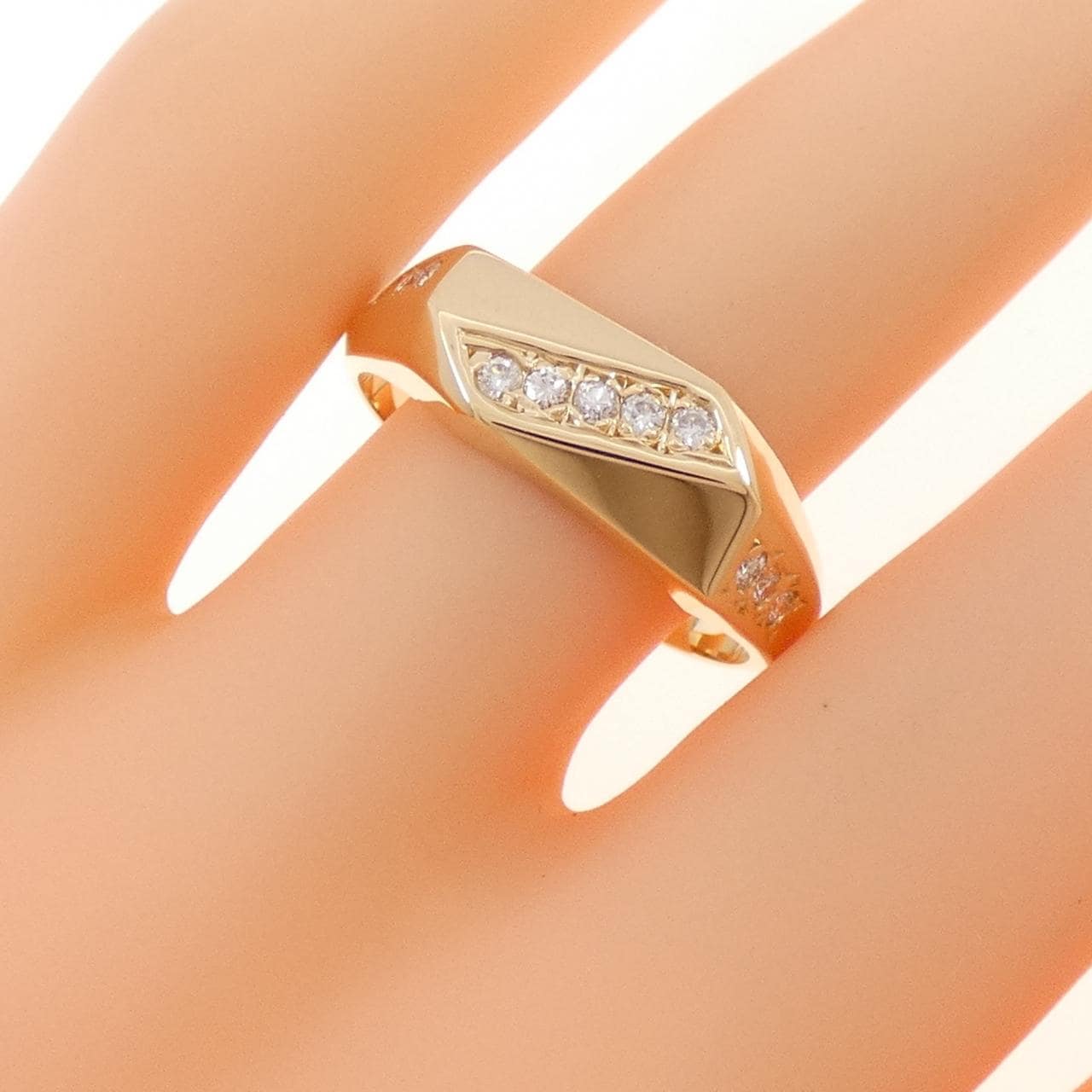 K18PG ダイヤモンド リング