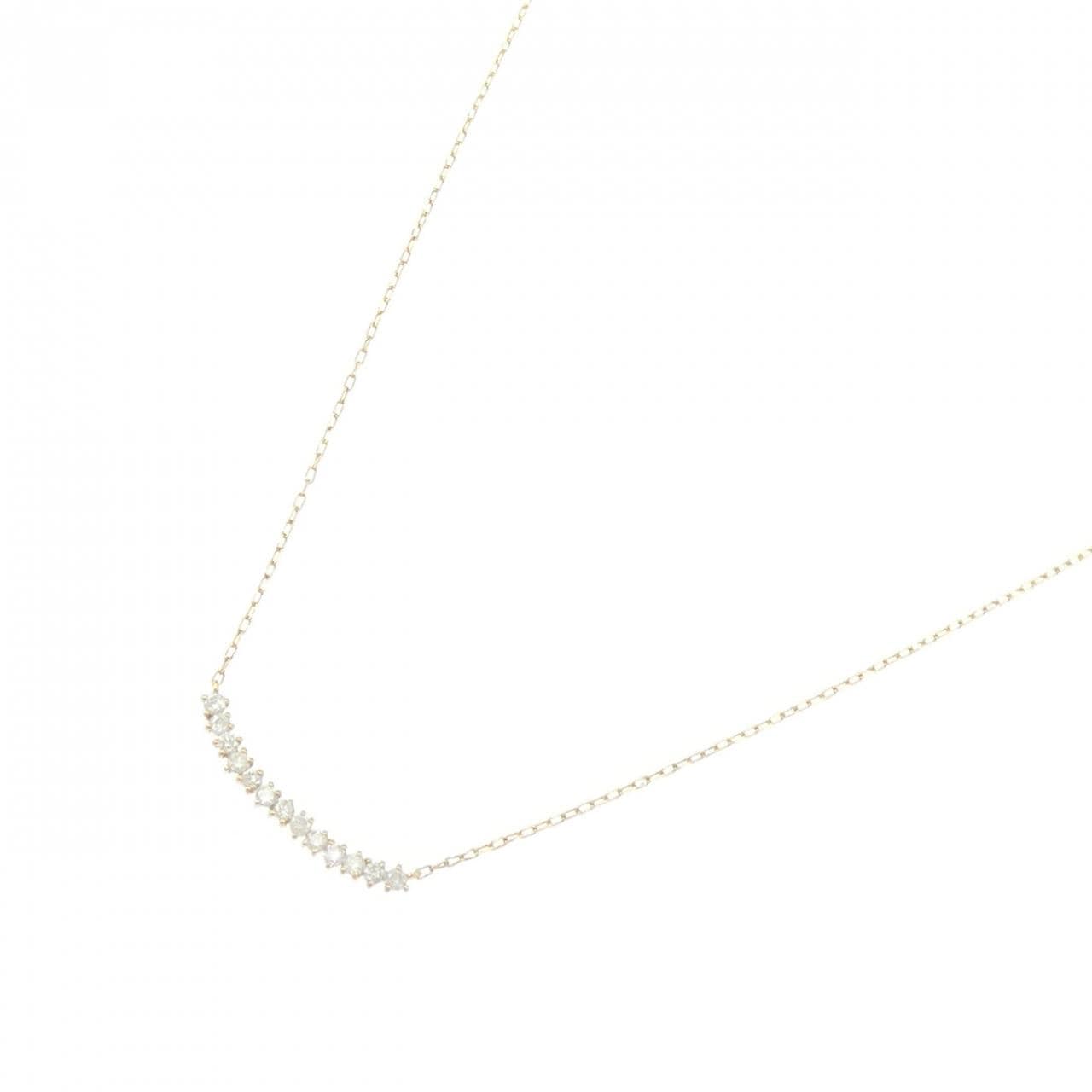 K18YG ダイヤモンド ネックレス 0.12CT