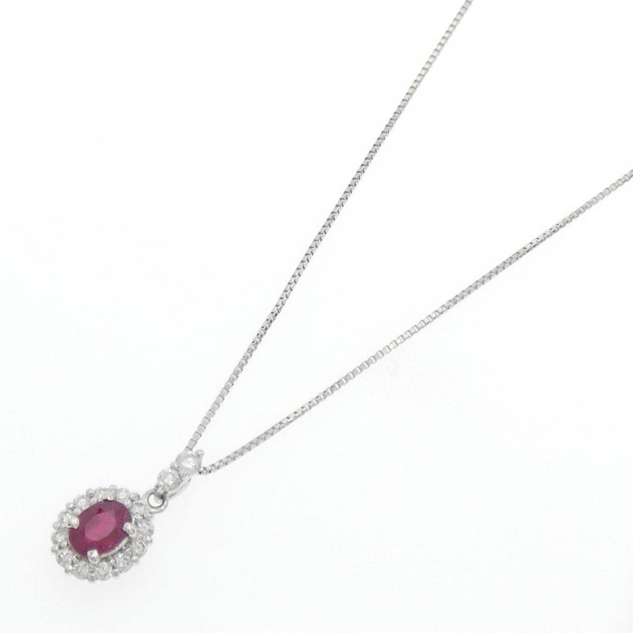 [BRAND NEW] PT Ruby Necklace 0.26CT