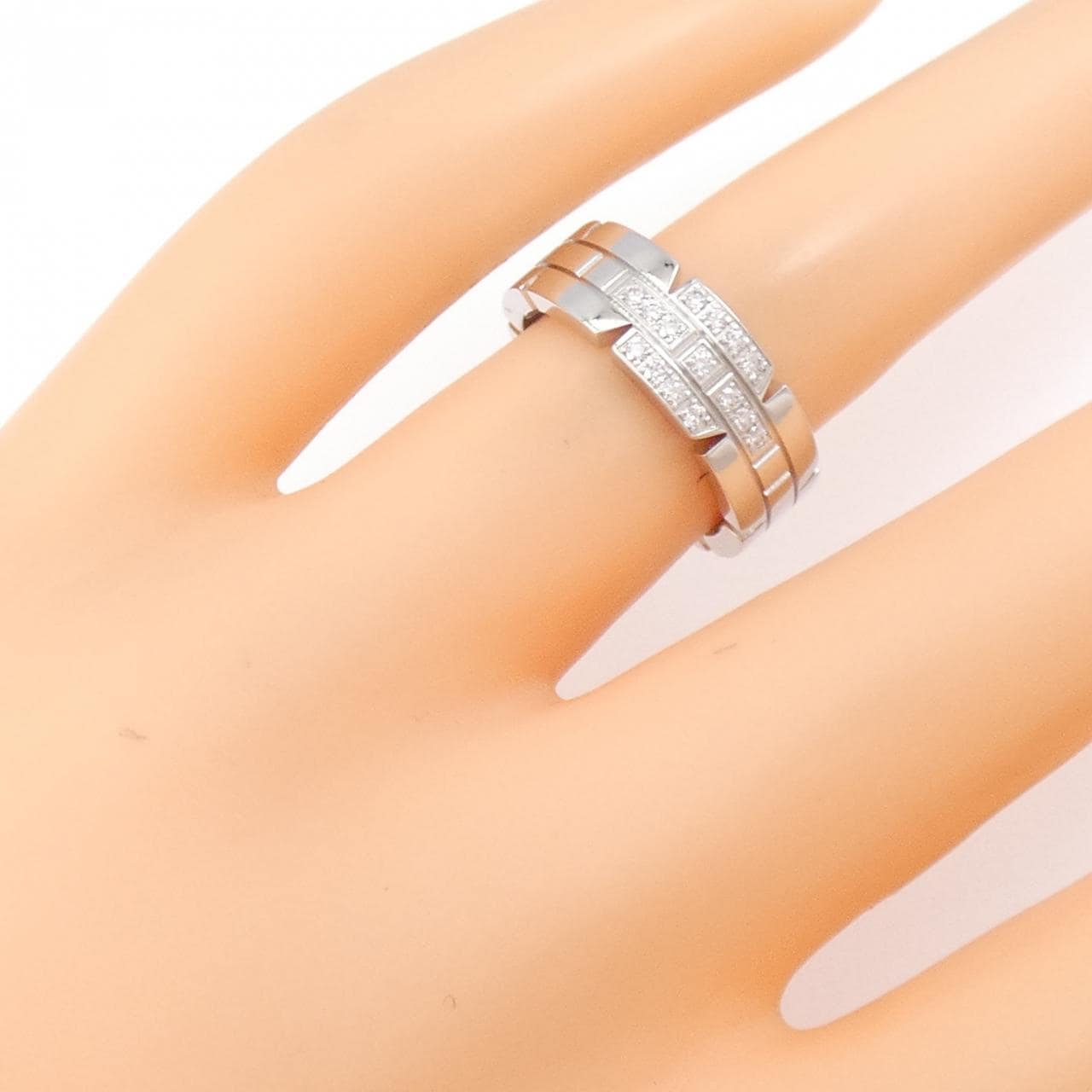 Cartier Tank Française half diamond Ring
