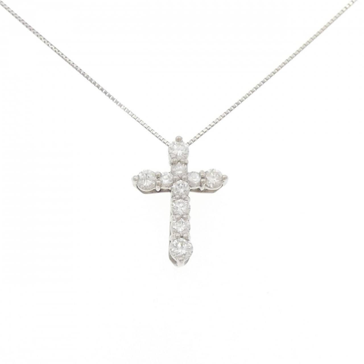 PT900/PT850 クロス ダイヤモンド ネックレス 1.00CT
