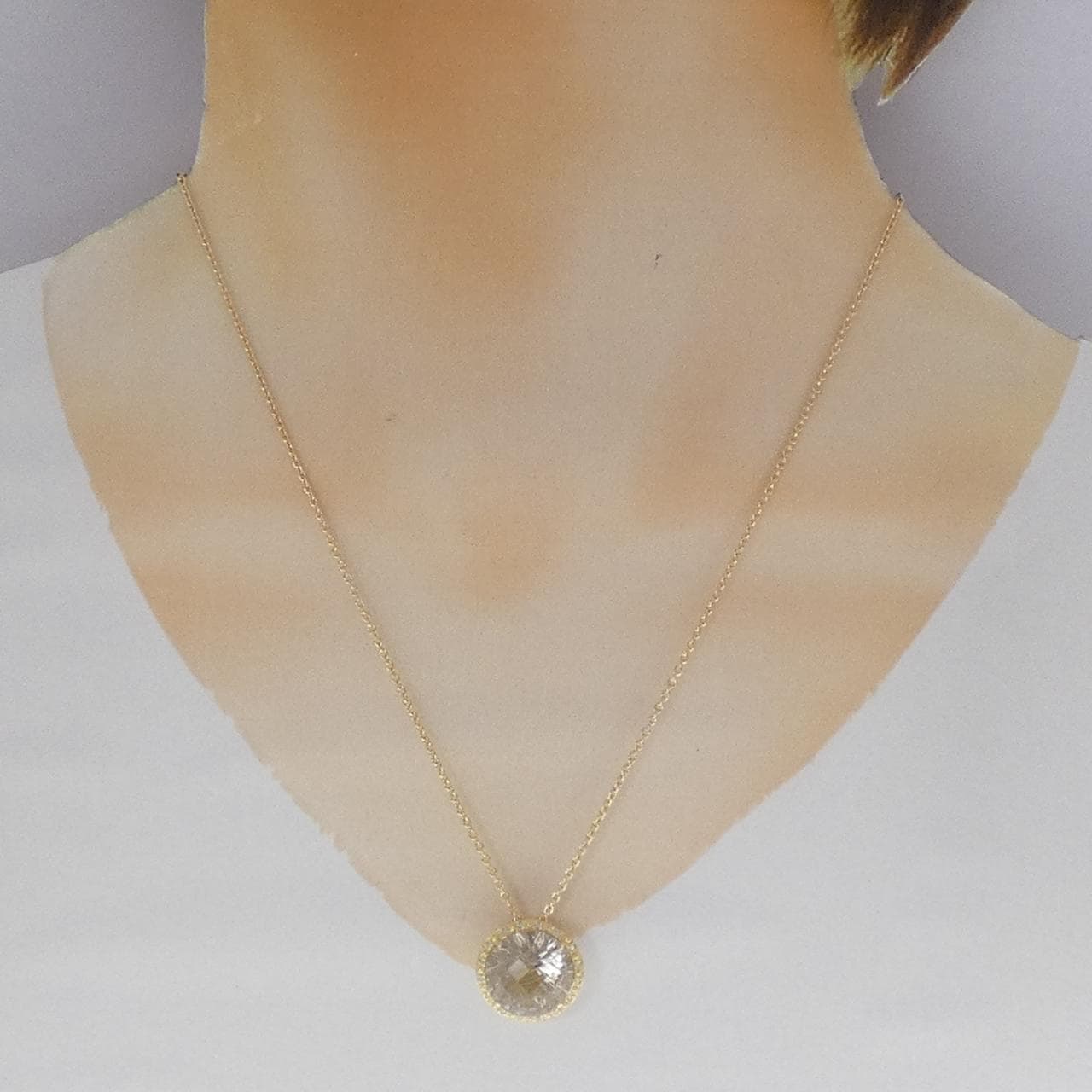 K18YG ルチルクオーツ ネックレス